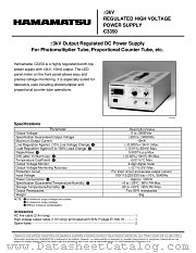 C3350 datasheet pdf Hamamatsu Corporation