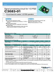 C3683-01 datasheet pdf Hamamatsu Corporation