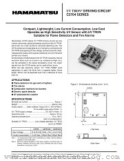 C3704 datasheet pdf Hamamatsu Corporation