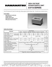 C4710 datasheet pdf Hamamatsu Corporation