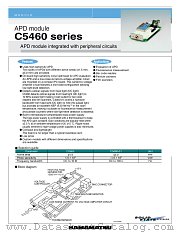 C5460 datasheet pdf Hamamatsu Corporation