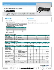 C6386 datasheet pdf Hamamatsu Corporation
