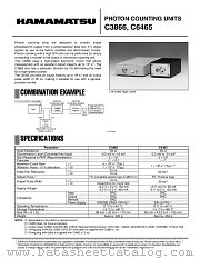 C3866 datasheet pdf Hamamatsu Corporation