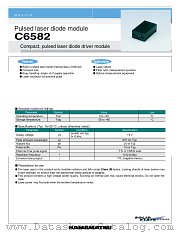 C6582 datasheet pdf Hamamatsu Corporation