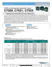 C7020 datasheet pdf Hamamatsu Corporation