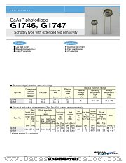 G1747 datasheet pdf Hamamatsu Corporation