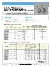 G8373-01 datasheet pdf Hamamatsu Corporation