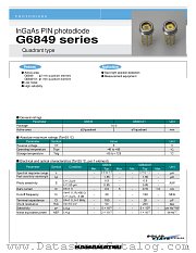G6849-01 datasheet pdf Hamamatsu Corporation