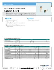 G6854-01 datasheet pdf Hamamatsu Corporation