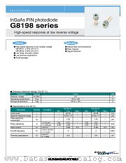 G8198 datasheet pdf Hamamatsu Corporation