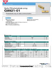 G8921-01 datasheet pdf Hamamatsu Corporation
