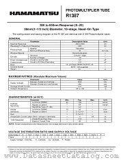 R1387 datasheet pdf Hamamatsu Corporation