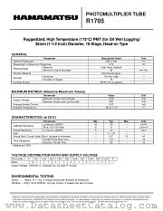 R1705 datasheet pdf Hamamatsu Corporation