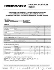 R2078 datasheet pdf Hamamatsu Corporation