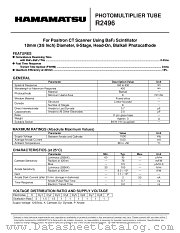 R2496 datasheet pdf Hamamatsu Corporation