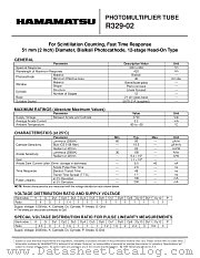 R329-02 datasheet pdf Hamamatsu Corporation