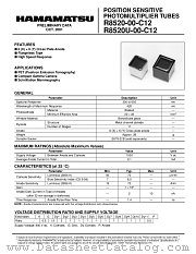 R8520-00-C12 datasheet pdf Hamamatsu Corporation