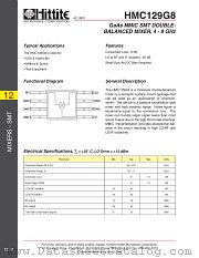 HMC129G8 datasheet pdf Hittite Microwave Corporation