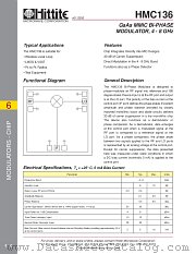 HMC136 datasheet pdf Hittite Microwave Corporation