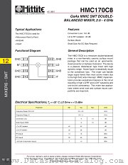 HMC170C8 datasheet pdf Hittite Microwave Corporation