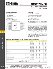 HMC174MS8 datasheet pdf Hittite Microwave Corporation