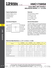 HMC175MS8 datasheet pdf Hittite Microwave Corporation