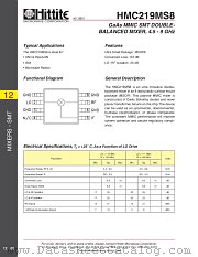 HMC219MS8 datasheet pdf Hittite Microwave Corporation