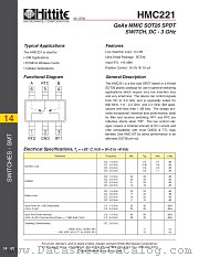 HMC221 datasheet pdf Hittite Microwave Corporation