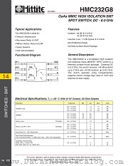 HMC232G8 datasheet pdf Hittite Microwave Corporation