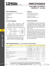 HMC276QS24 datasheet pdf Hittite Microwave Corporation
