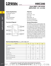 HMC286 datasheet pdf Hittite Microwave Corporation