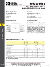 HMC304MS8 datasheet pdf Hittite Microwave Corporation