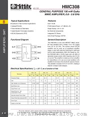 HMC308 datasheet pdf Hittite Microwave Corporation