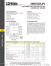 HMC322LP4 datasheet pdf Hittite Microwave Corporation