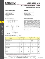 HMC329LM3 datasheet pdf Hittite Microwave Corporation