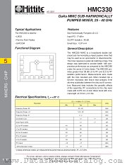 HMC330 datasheet pdf Hittite Microwave Corporation
