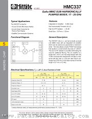HMC337 datasheet pdf Hittite Microwave Corporation