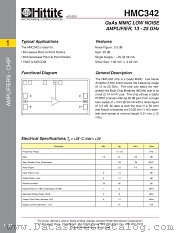 HMC342 datasheet pdf Hittite Microwave Corporation