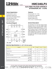 HMC346LP3 datasheet pdf Hittite Microwave Corporation