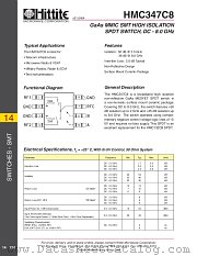 HMC347C8 datasheet pdf Hittite Microwave Corporation