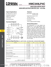 HMC349LP4C datasheet pdf Hittite Microwave Corporation