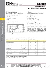 HMC362 datasheet pdf Hittite Microwave Corporation