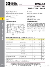 HMC364 datasheet pdf Hittite Microwave Corporation