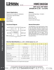 HMC365G8 datasheet pdf Hittite Microwave Corporation