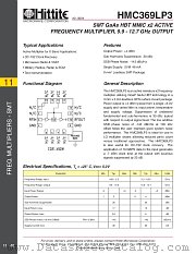 HMC369LP3 datasheet pdf Hittite Microwave Corporation