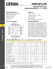 HMC381LP6 datasheet pdf Hittite Microwave Corporation