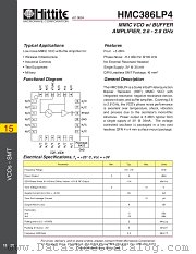 HMC386LP4 datasheet pdf Hittite Microwave Corporation