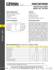 HMC387MS8 datasheet pdf Hittite Microwave Corporation