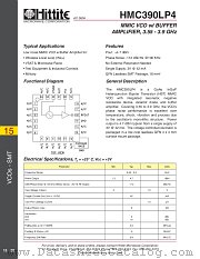 HMC390LP4 datasheet pdf Hittite Microwave Corporation