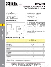 HMC404 datasheet pdf Hittite Microwave Corporation